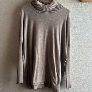 Cozy Taupe Turtleneck Sweater